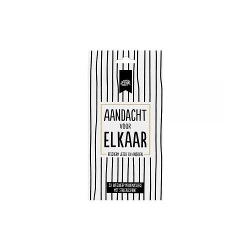 100% Leuk Mondmasker Strepen Wit/Zwart